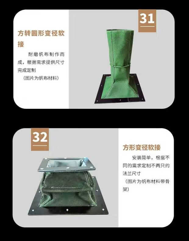 定做空调风口帆布空调出风口帆布空气能导风管风机软管帆布风道排风机