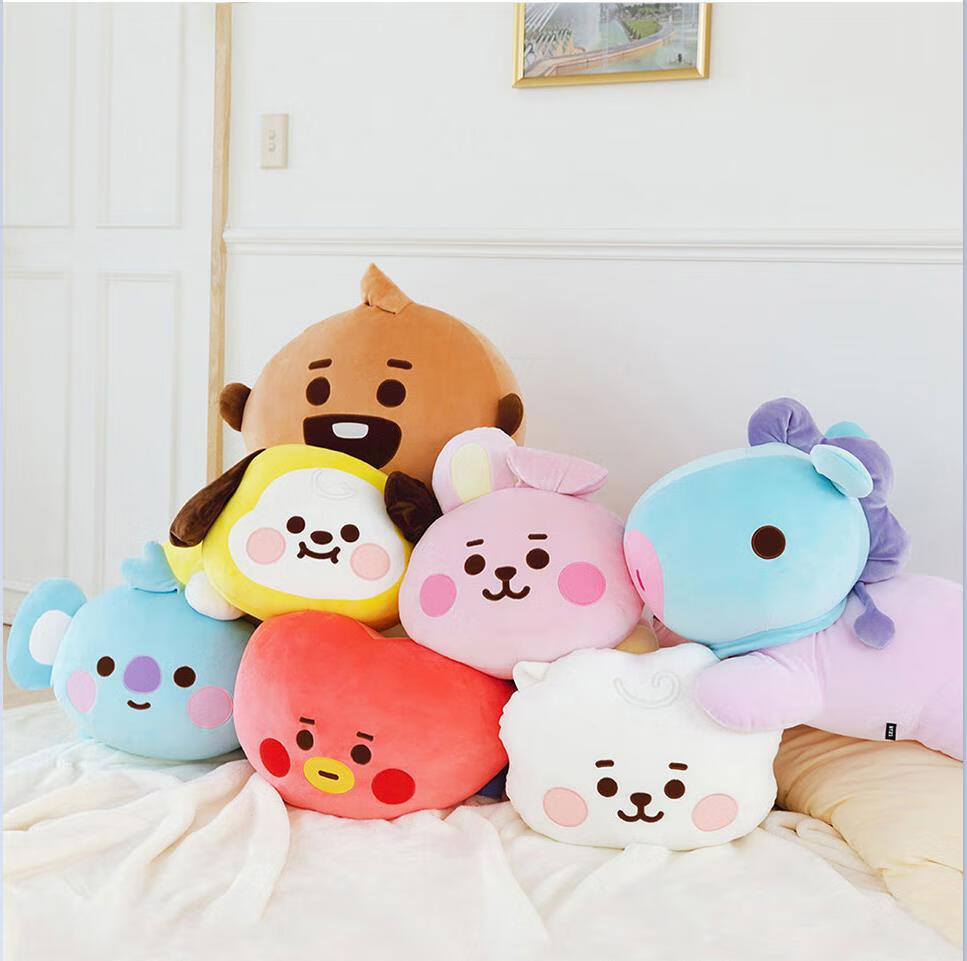 bt21baby防弹少年团现货韩国防弹少年团bt21玩偶baby趴趴抱枕bts靠枕