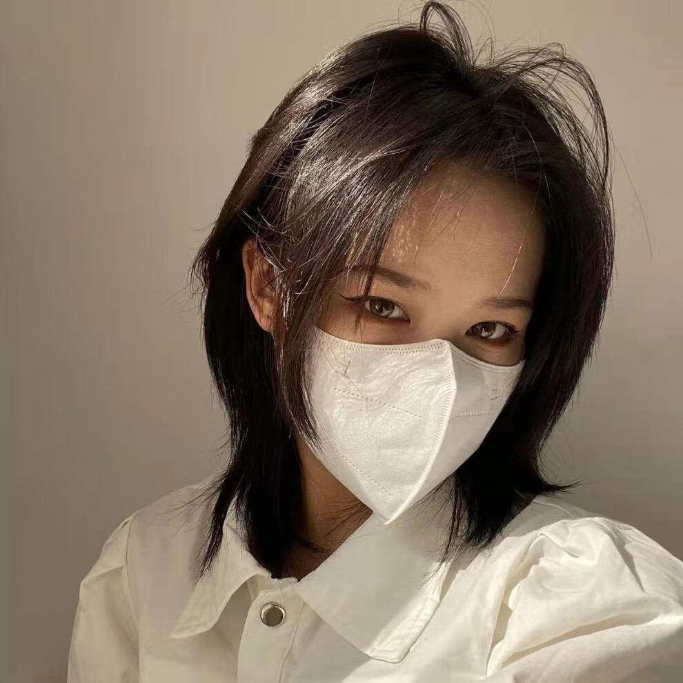 狼尾鲻鱼头假发假发男女鲻鱼头帅气网红短发超a武士头韩版狼尾逼真