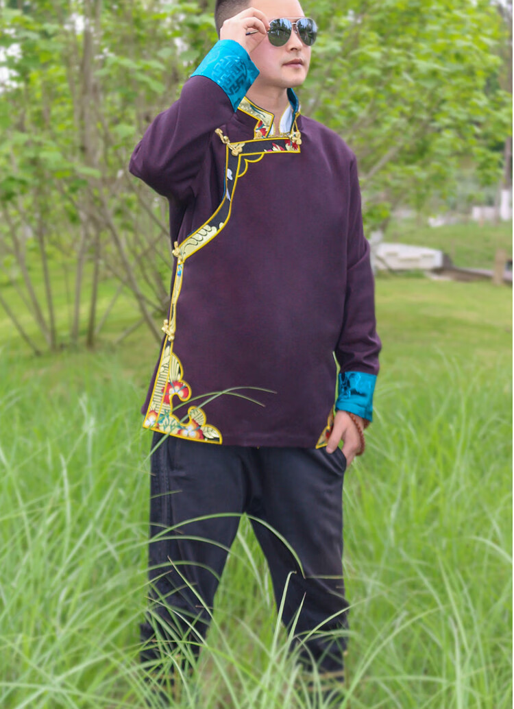 藏族服装男新款藏式外套藏装西藏民族风休闲藏袍式藏服舞台演出服