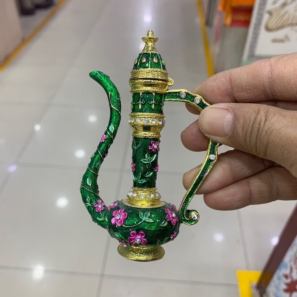 新疆特色摆件民族壶厨窗桌角工艺品摆件旅游纪念品餐厅酒店蓝色