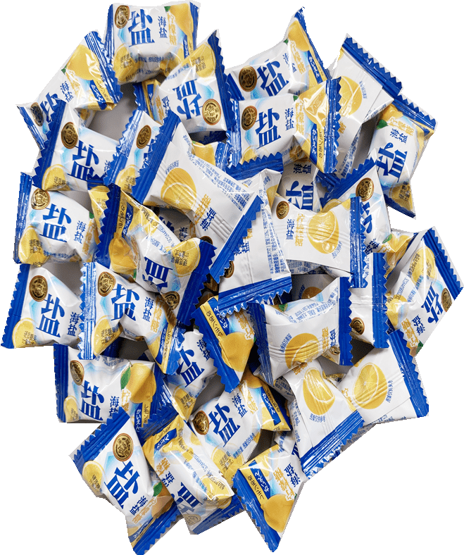 海盐柠檬糖500g咸味水果汁硬糖网红休闲零食婚庆喜糖 【2斤】奶盐柠檬