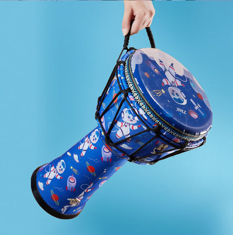 儿童非洲鼓初学者大8c手拍鼓小学生幼儿园入门乐器简单易学9寸蓝色