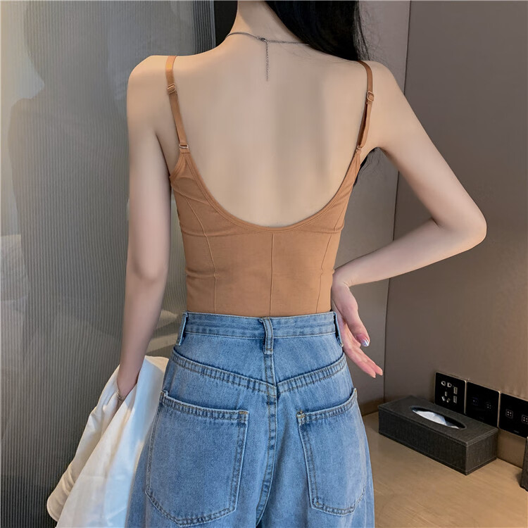 南极人u型美背文胸内衣女夏季吊带一体式背心2021网红外穿胸罩nsdyt