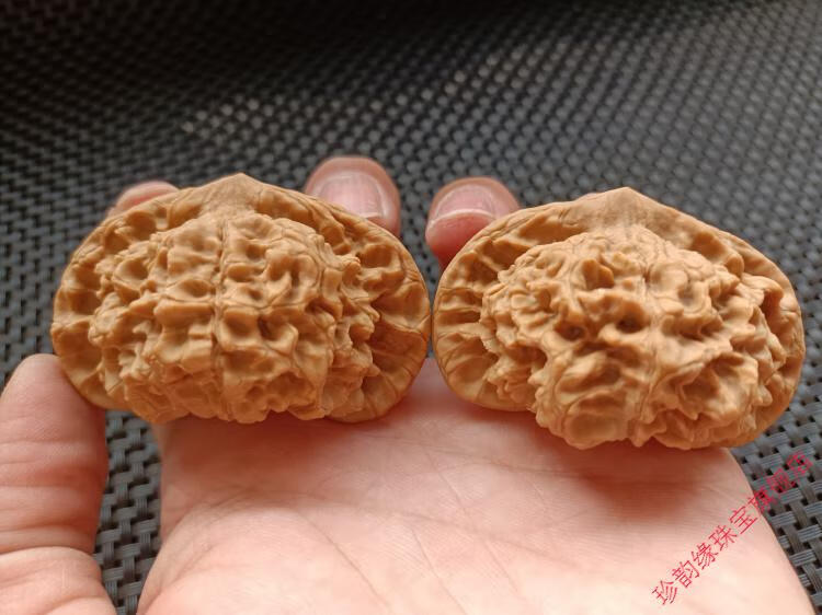 大尺寸55以上麒麟纹官帽核桃文玩王勇把玩手玩矮桩蛤蟆头狮子头58