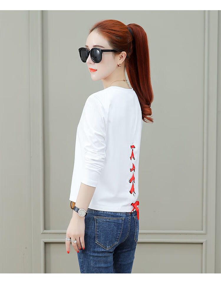 小个子短装t恤女2021秋季新款宽松显瘦韩版上衣高腰百搭打底衫潮白色s