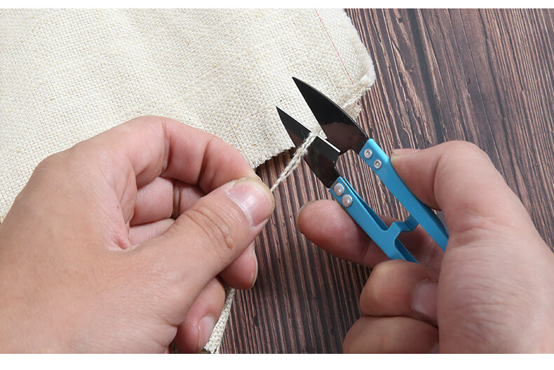 张小泉纱剪剪线头小剪刀家用u型弹簧剪刀衣服装裁缝纫布小号剪子 12只