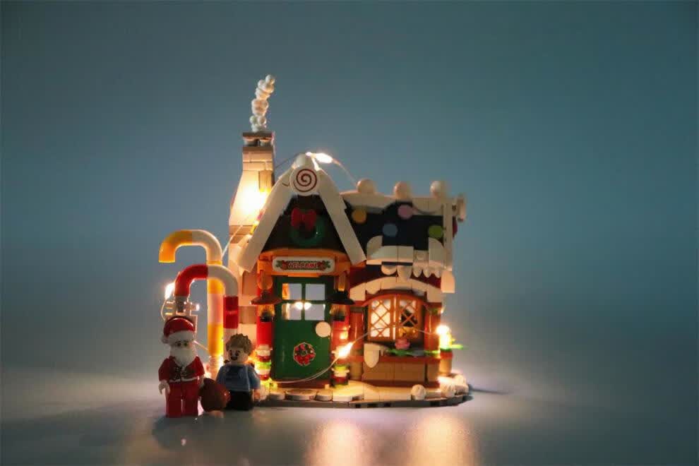 乐高legoloz小颗粒积木圣诞屋万圣小屋南瓜车儿童拼装玩具节日礼物