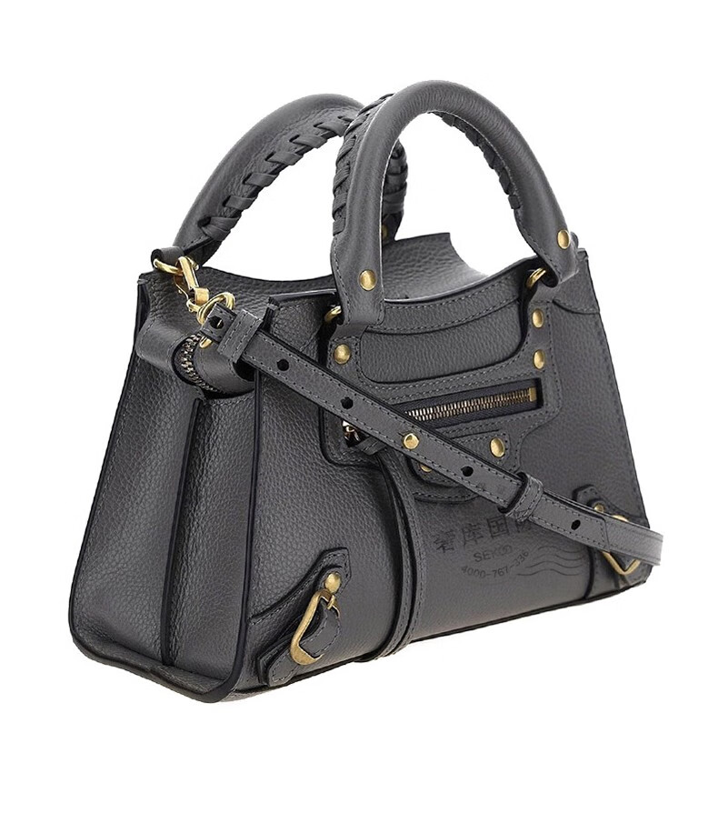 balenciaga巴黎世家女包牛皮单肩手提包机车包638524 5y41 1219 灰色