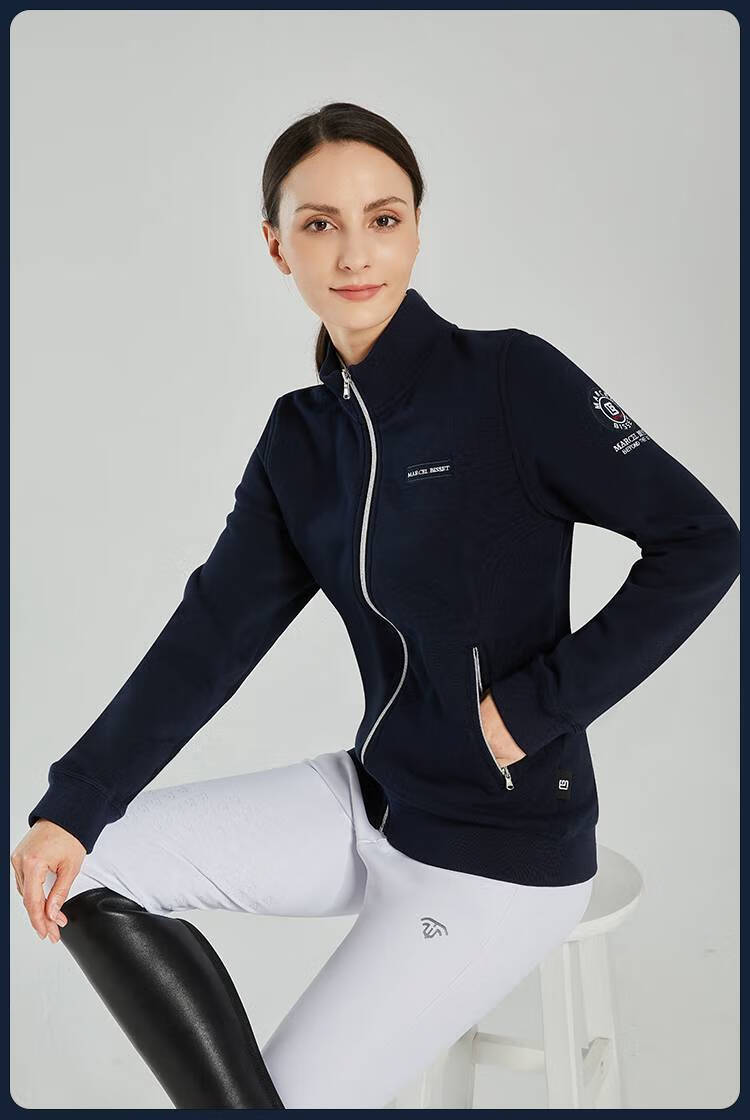 法国马术训练夹克马术外套马术服装骑马上衣装备马术上衣013 藏青120