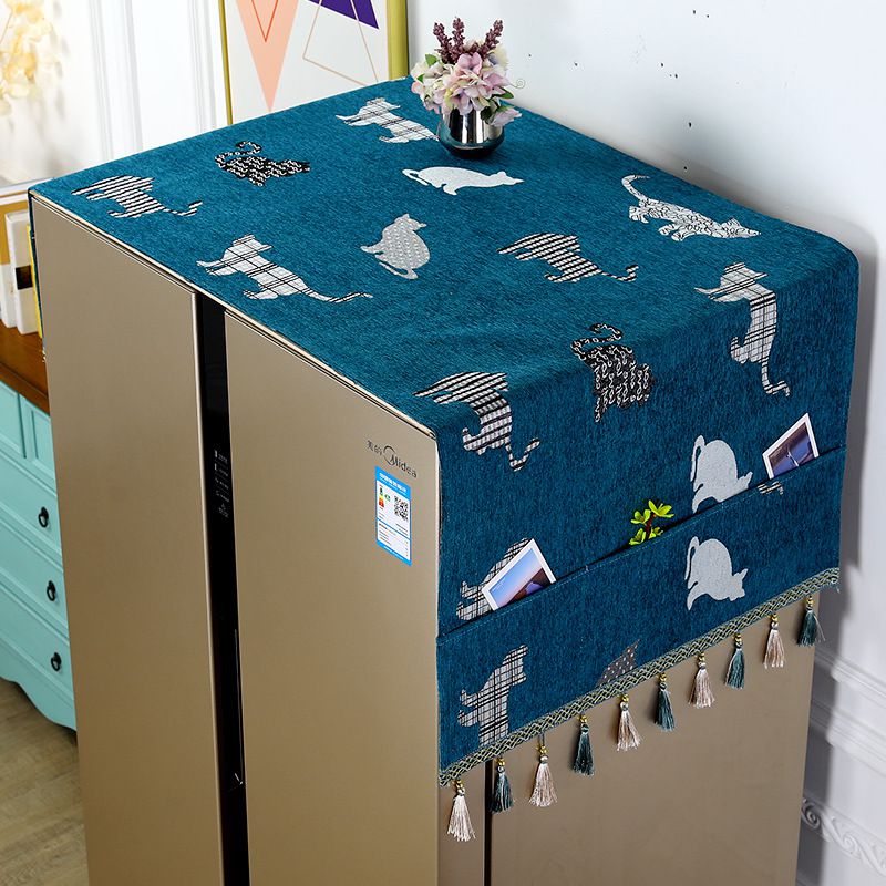 冰箱防尘盖布单开门防尘罩布保护罩遮灰布冰箱布罩子防尘冰柜盖布挡灰