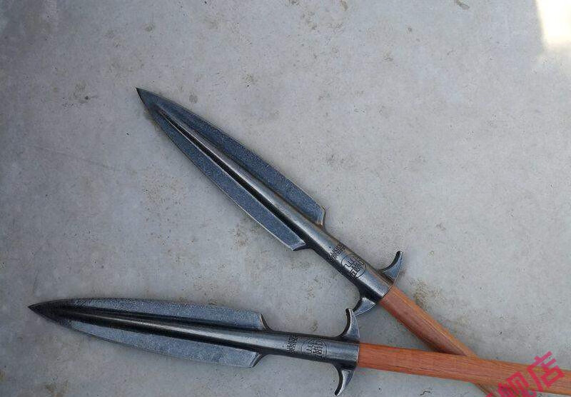 高端新款2022野猪矛全钢一体户外祖鲁矛猎猪矛霸王枪锻打红缨枪头长矛