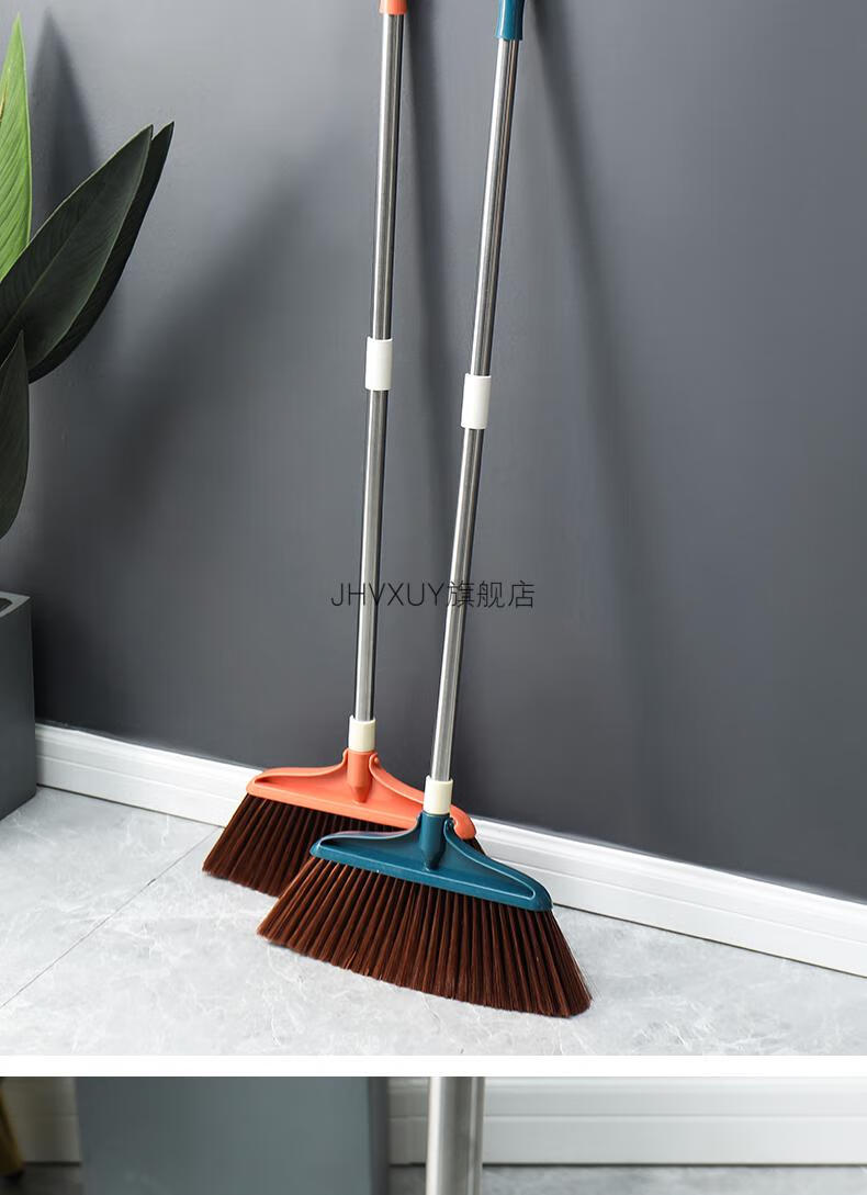 博生魔术扫把扫把家用室内单个耐用软毛笤帚不锈钢长杆扫地扫把加大号
