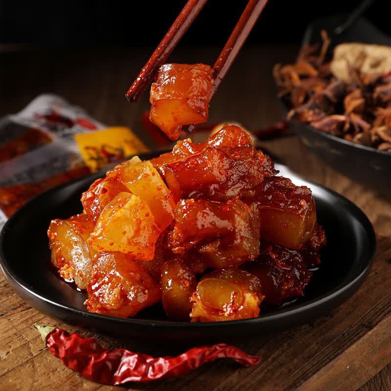 【小时候的味道】香辣牛蹄筋零食麻辣牛肉干牛筋板筋卤味熟食即食牛肉