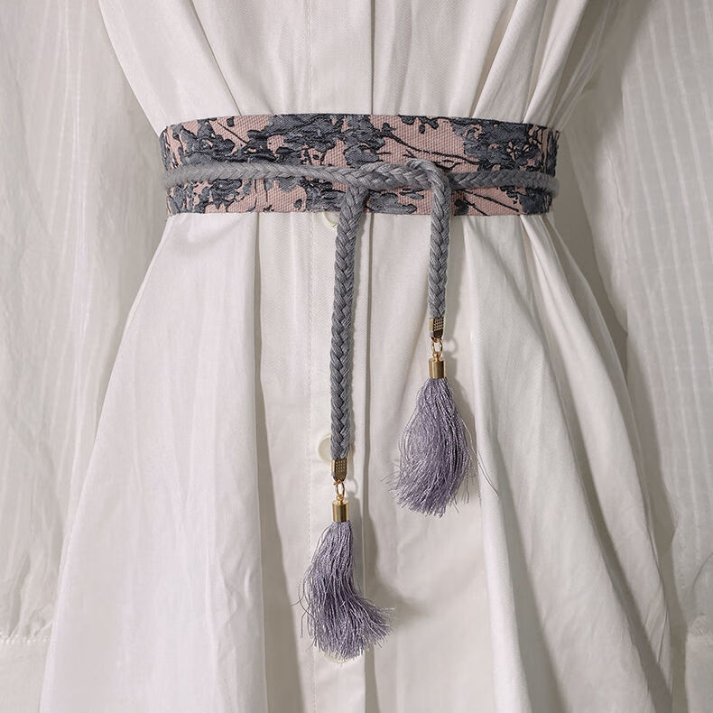 喜圣多新品汉风流苏刺绣腰带复古汉服丝带腰带女装饰连衣裙子衬衫收腰