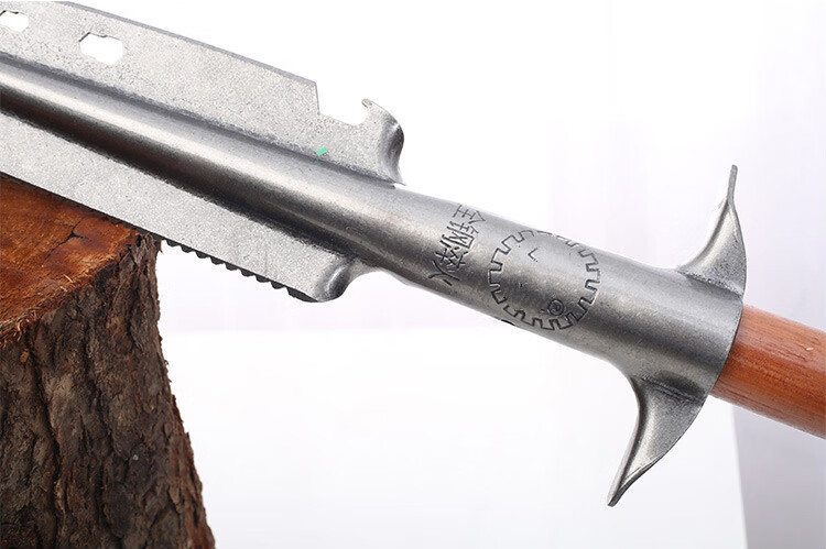 挖树神器锯齿铲矛全钢园艺尖铲劈柴矛刀祖鲁矛头长矛武术枪多功能矛头