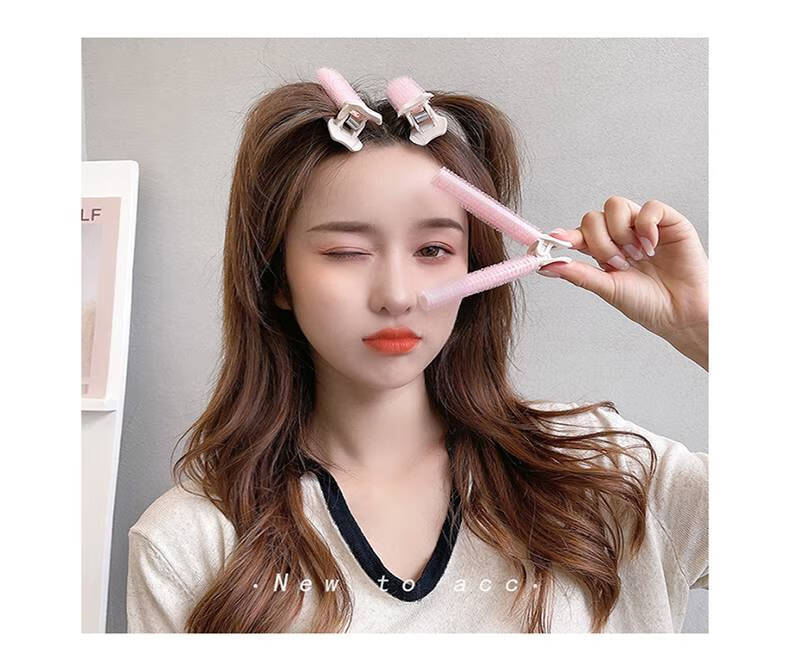 自然卷发神器卷发筒头发蓬松打理神器懒人八字空心卷塑料发根空气刘海