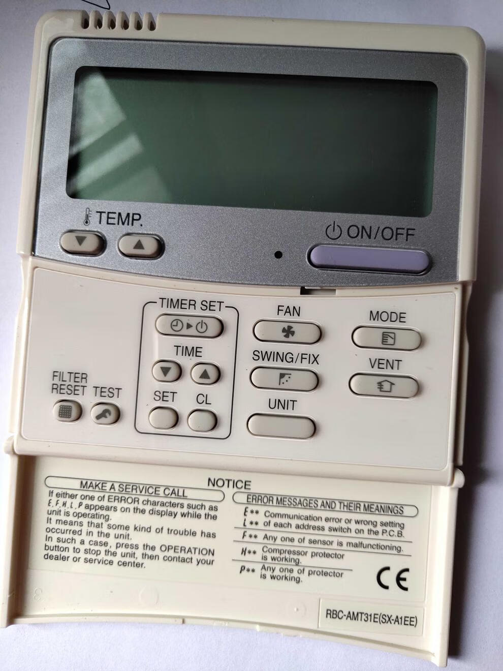 全新原装进口东芝中央空调风管机线控器rbc-amt31e手操器控制面板定制