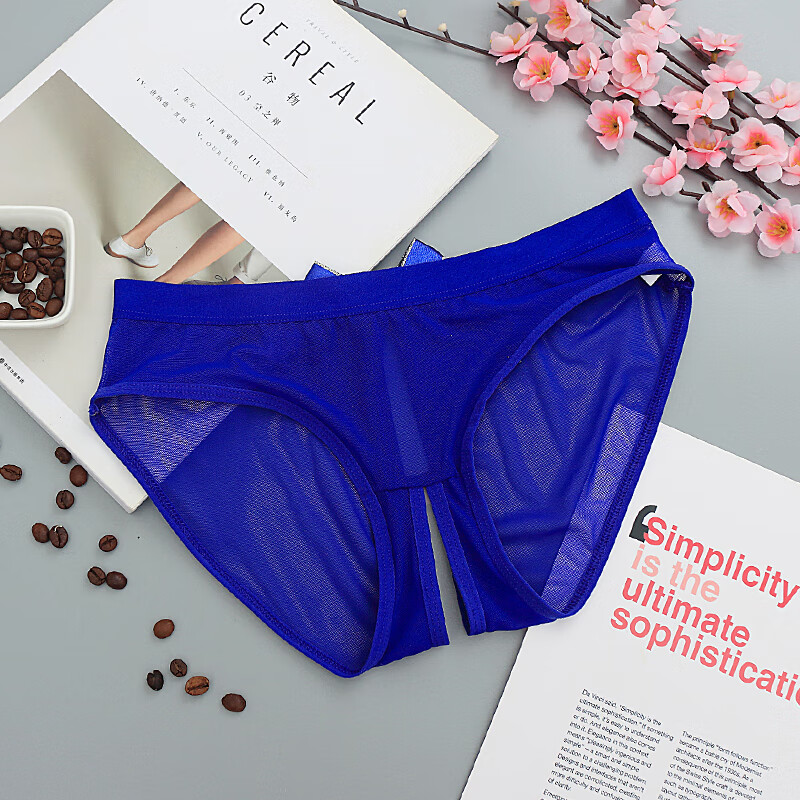 新品丁字裤极度诱惑女内裤女入女士性感薄纱透明性感露臀部短裤后位