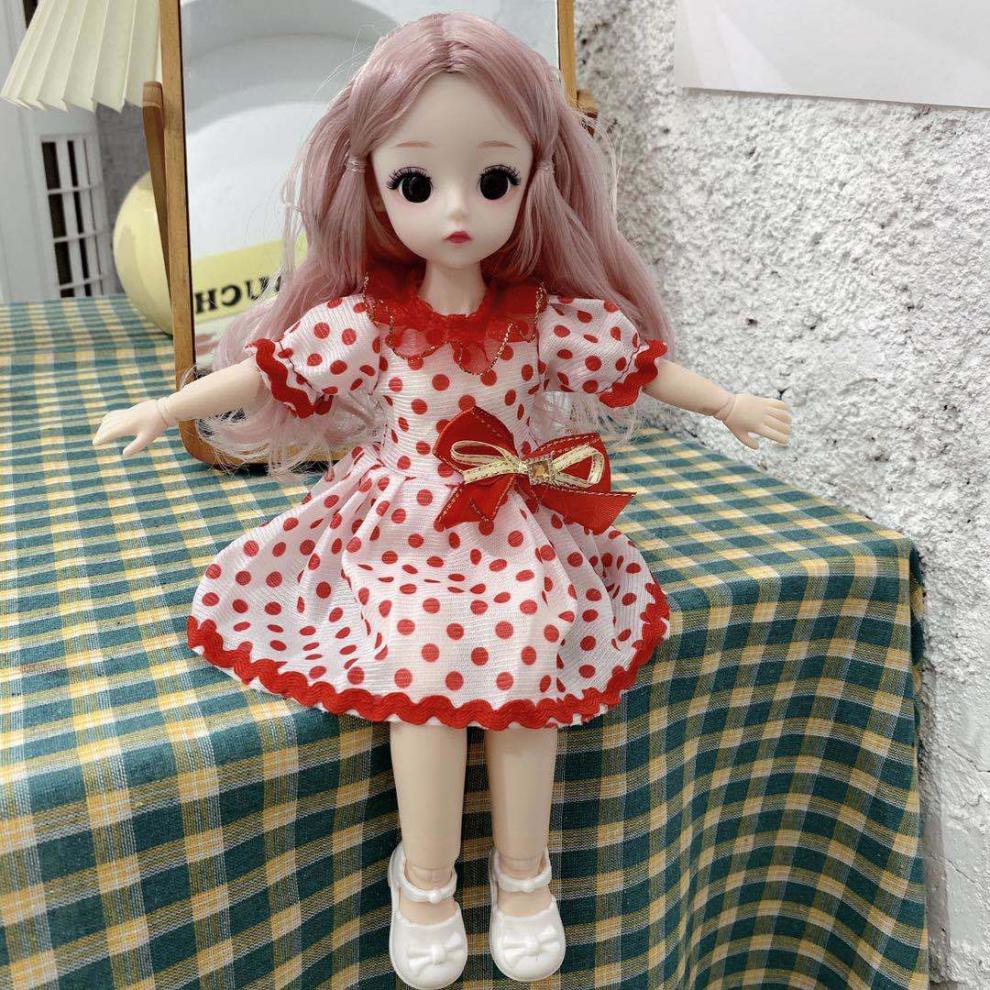 洋娃娃女孩儿30厘米3d真眼bjd6分胖子体芭比娃娃洋娃娃过家家玩具生日