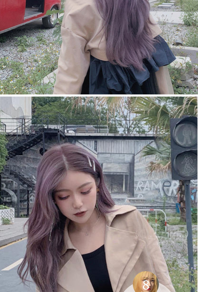 显白网红染膏2021流行仙渣女色青木棕蓝灰奶芋紫粉灰染发剂青木棕需要