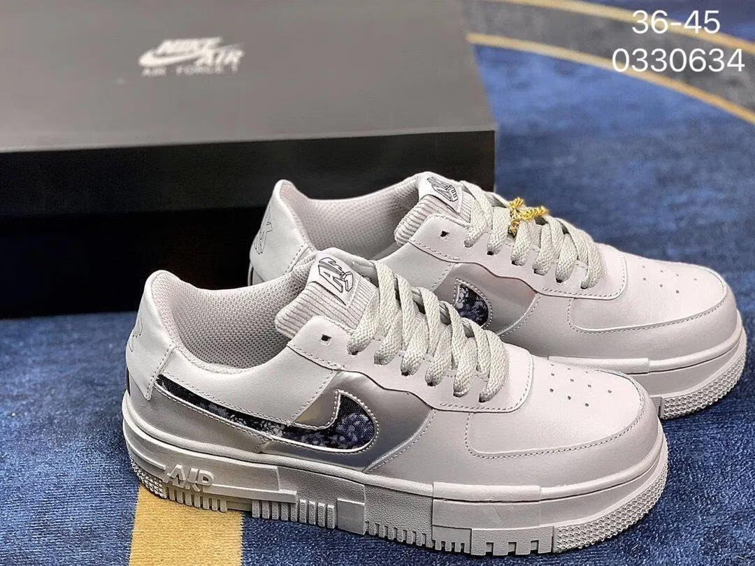 2021夏季款af1空军1号青花瓷印花低帮男女休闲运动气垫板鞋cv