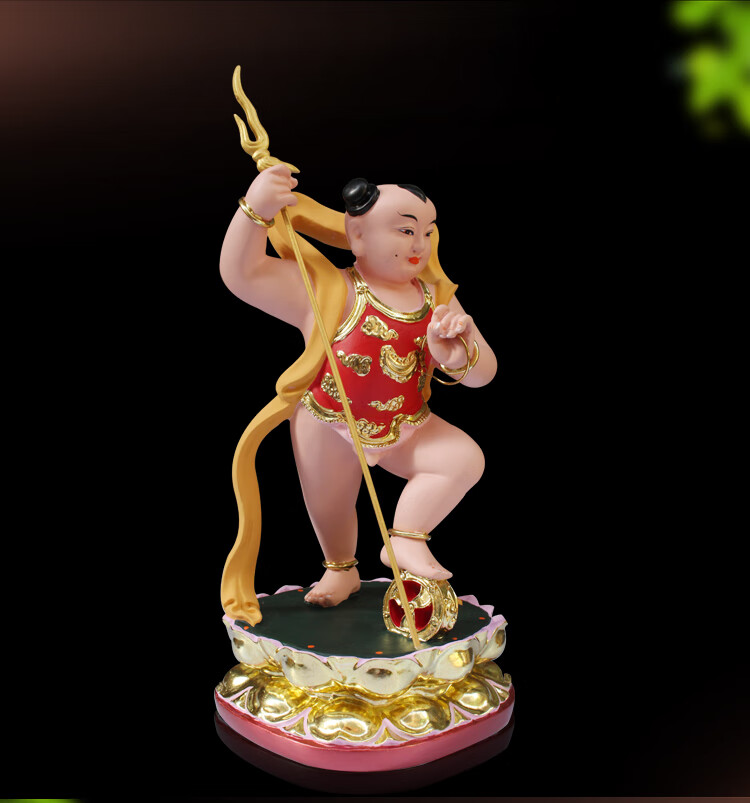 烨琪 善财童子红孩儿佛像圣婴大王哪吒三太子红孩儿神佛像树脂供奉