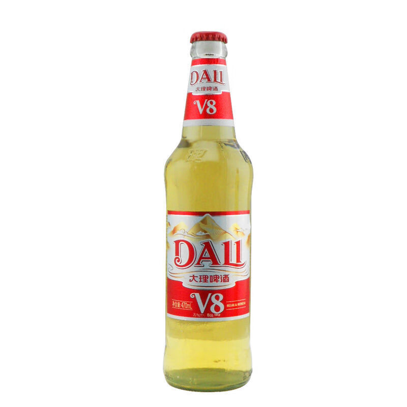 大理v8啤酒 云南啤酒瓶装云南特产听装风花雪月罐装小麦啤酒整箱 470