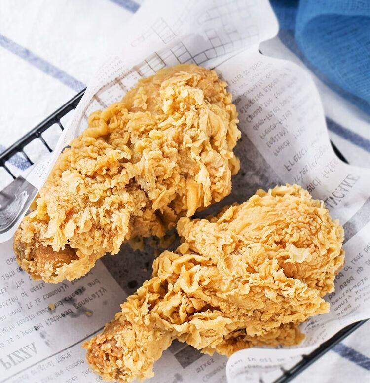 香辣琵琶腿炸鸡腿裹粉脆皮大鸡腿冷冻油炸小吃 连心脆鸡叉骨一箱