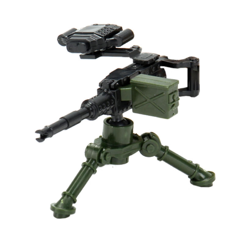 高射炮火箭炮筒 拼装军事机枪2战模型孩子礼物玩具 m2重机枪 5只装