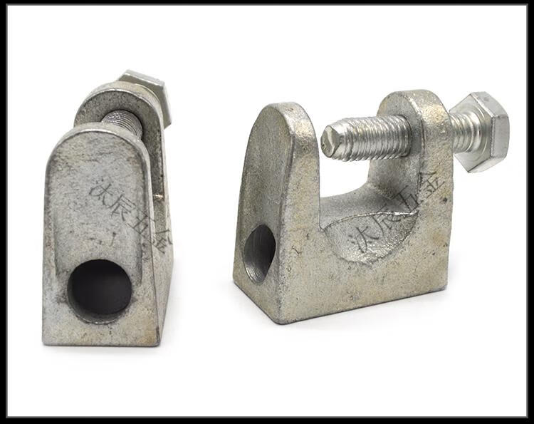 铸铁老虎卡铸钢虎夹方形虎口夹u型夹子钢管卡开口45mm5颗个