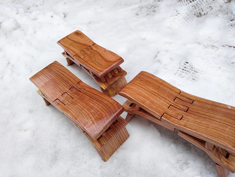 鲁班凳 瞎掰板凳瞎掰凳实木凳便携钓鱼凳折叠纯手工传统工艺多功能凳