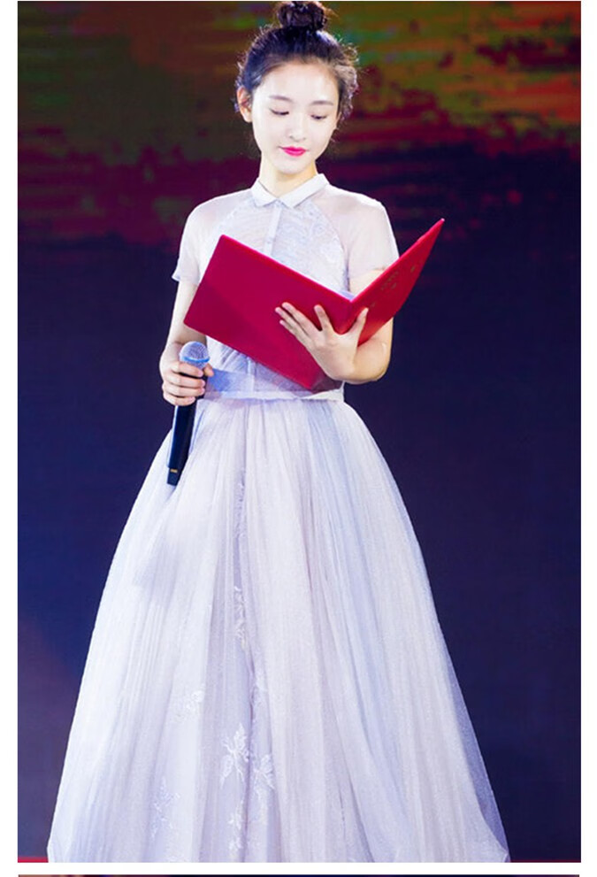 毕业礼服女高中生高中典礼礼服高三成人礼合唱指挥主持连衣裙夏季靓宫