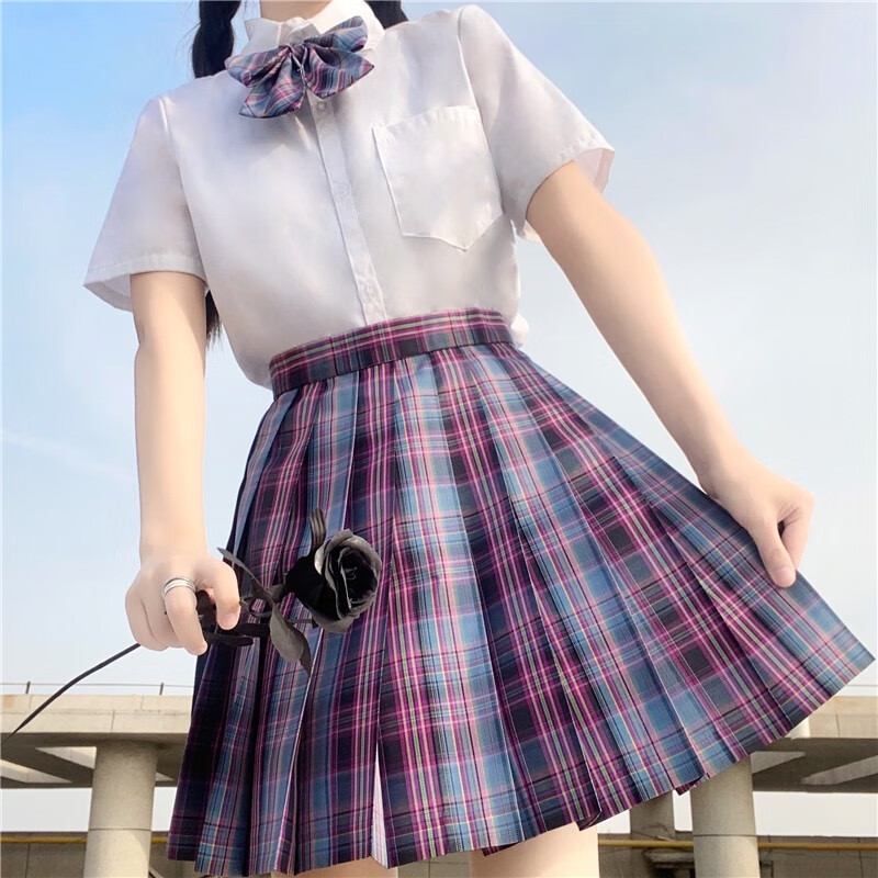 兔姬舍jk制服兔缝缝中牌日系校园风格裙百褶裙半身裙学生女夏冰淇淋s