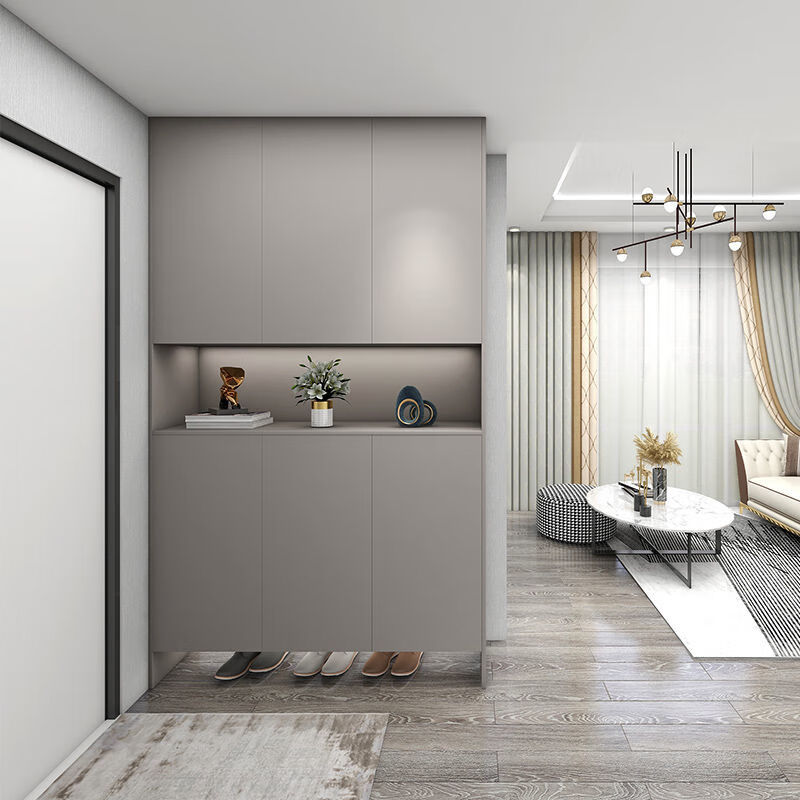 淘兰【全屋定制】尚冉轻奢实木家用鞋柜门口多功能鞋子收纳柜省空间 2