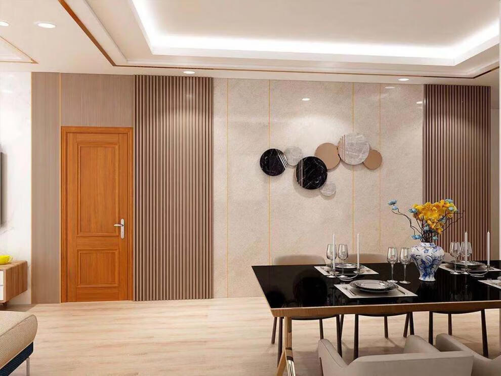 木饰面木饰面板竹木纤维集成墙板生态木饰面板快装护墙板装饰板装修