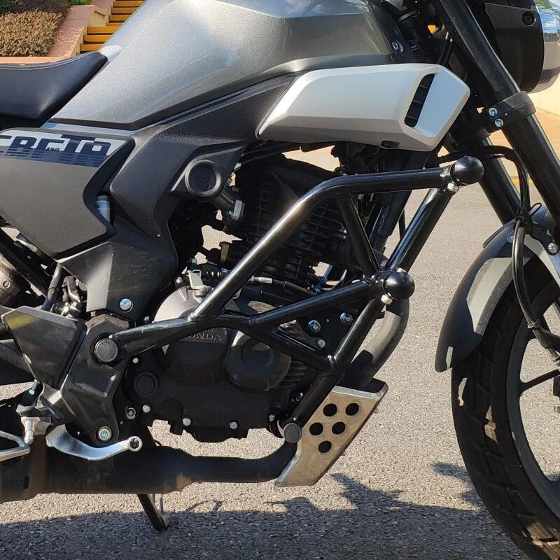 cbf190tr摩托车改大灯灯罩保险杠防摔杠发动机保险杠配件 黑色大灯