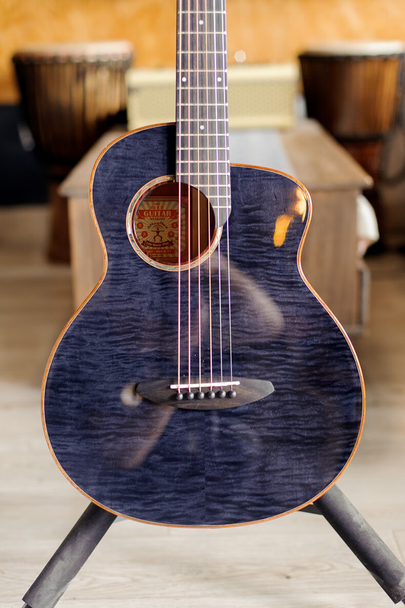 杉田健司彩虹人m77黑影纹枫木36寸民谣吉他旅行面单板小吉他成人定制