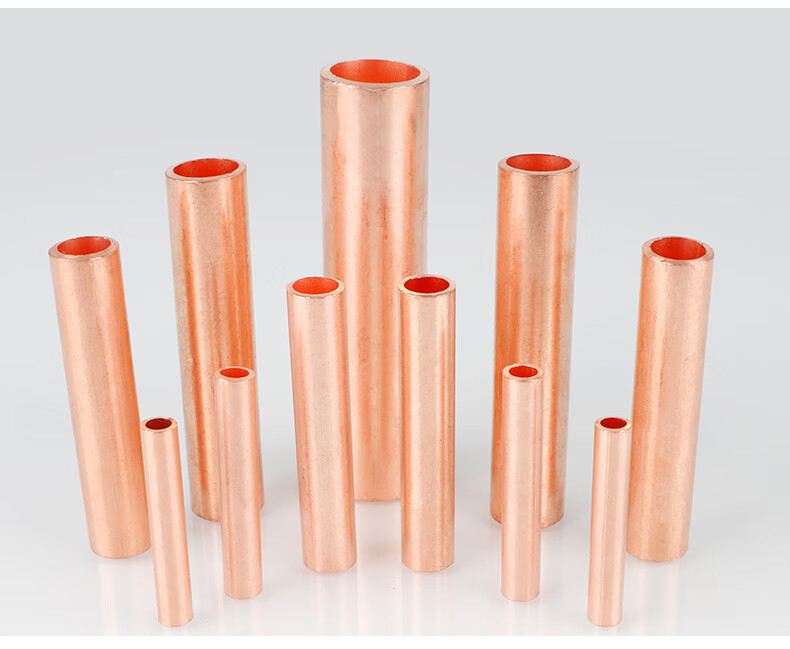 铜鼻子连接通孔管电线缆对接中间接头铜gt10平方国标紫铜接线管pwsgt