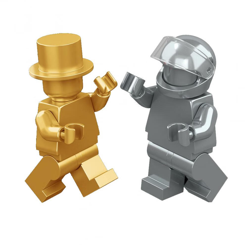 乐高lego素色人仔积木moc拼装玩具diy模型彩虹角色公仔小颗粒百变人物