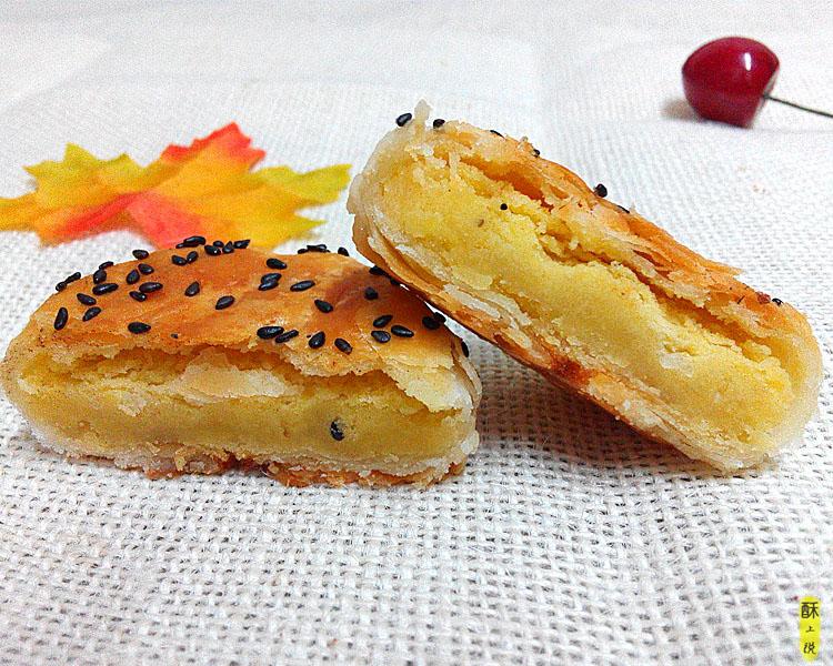 苏州特产苏州糕点绿豆饼绿豆酥饼特色小吃特产 绿豆饼1盒6枚 绿豆原味