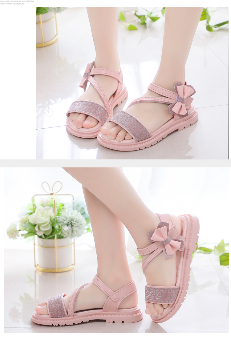 夏天小孩子的凉鞋女生的凉鞋小学生女童年新款夏季女孩童鞋公主鞋儿童