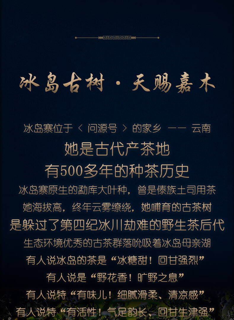 5折 冰岛地界古树普洱冰岛甘露生普洱生茶饼地界春茶357g【图片 价格