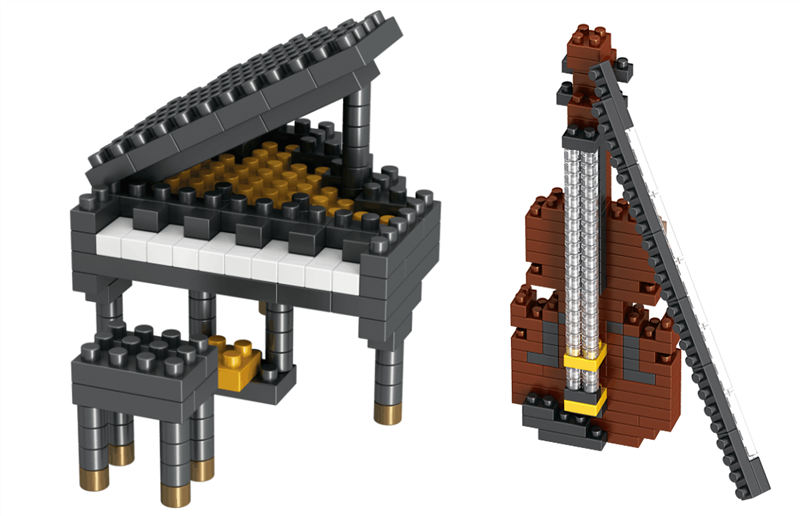 乐··高(lego)积客兼容微钻儿童亲子拼装玩具模型loz乐器同款积木