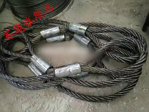 141618插编双扣起重钢丝绳行车塔吊吊车用钢丝绳吊具 14毫米1米【图片