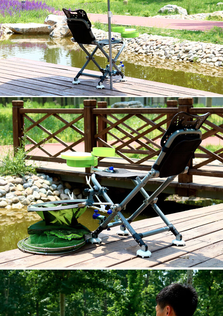 汉鼎轻便野足钓椅全地形钓椅可躺式铝合金野钓椅登子轻便携多功能折叠