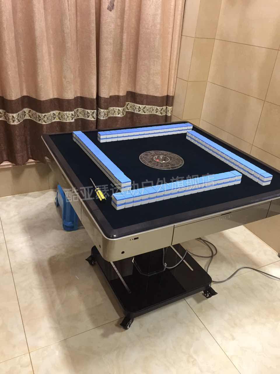 上海雀友全自动方和旋翼麻将机小尺寸粉色立柱折叠木纹过山车全自动