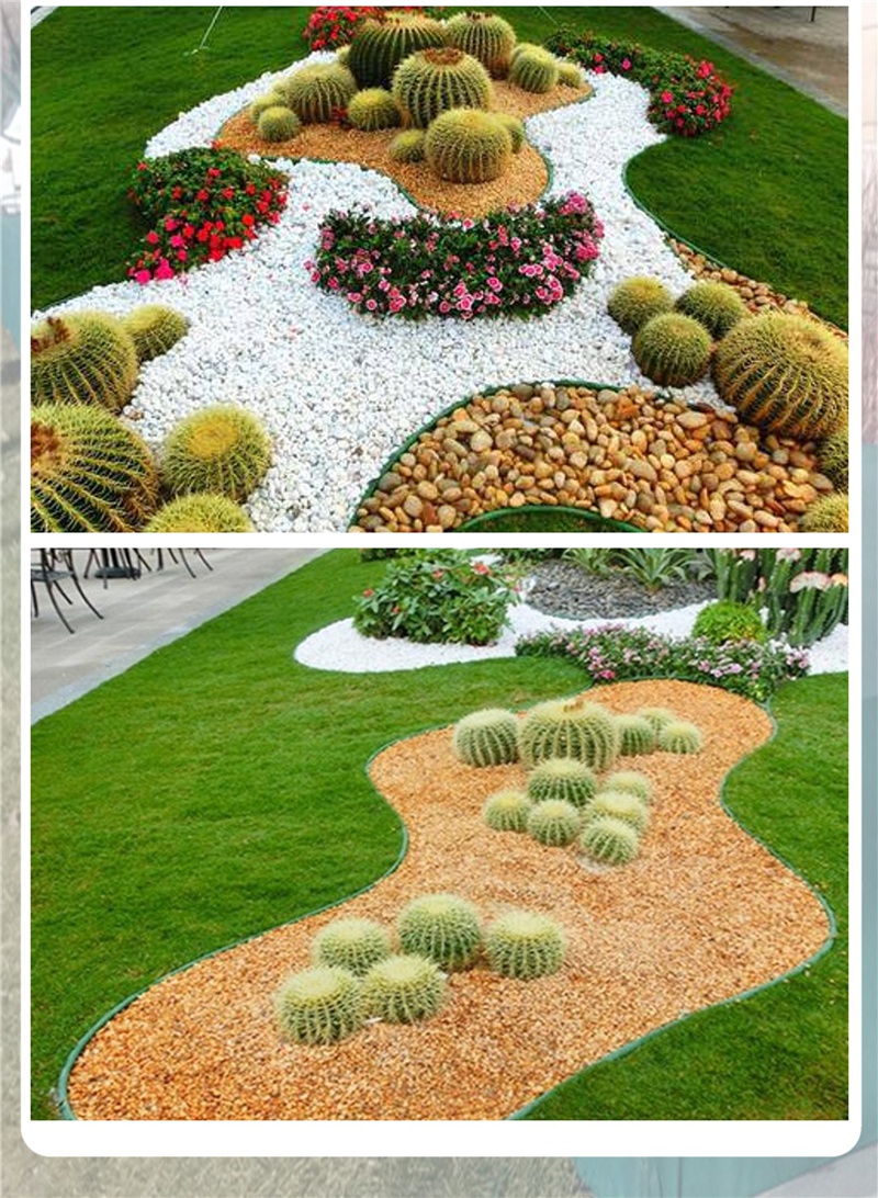 草石隔离带园林绿化花园工程隔草带草坪围树圈隔根带围树圈挡土板绿色