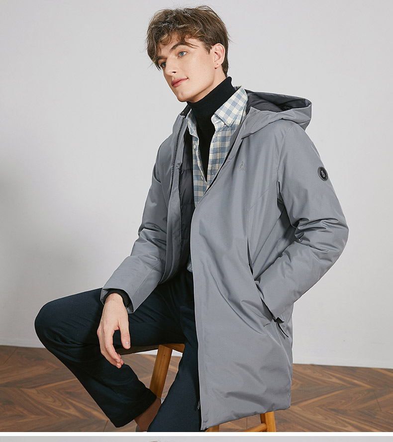 【90%灰鹅绒】beanpole滨波 秋冬男士压胶轻薄休闲保暖鹅绒羽绒服轻