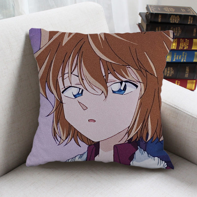 灰原哀动漫抱枕双面名侦探柯南周边二次元靠枕定做枕头生日礼物 t 35*